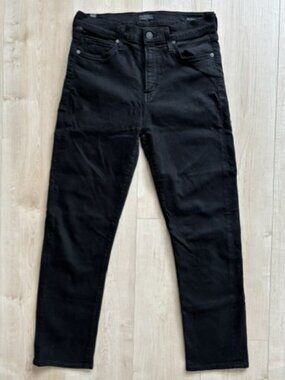 Citizens of Humanity Black Harlow High Rise Slim Ankle Jeans